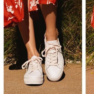 New Soludos Women's White Ibiza platform Sneaker 7.5